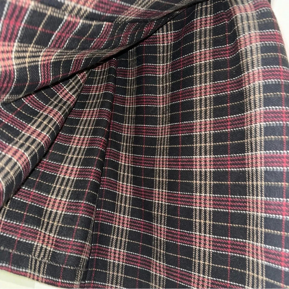 Women’s Vintage Wool Plaid Wrap Mini Length Preppy Formal Hoilday Skirt Size: 9 - Picture 13 of 15